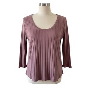 Sanctuary Ribbed Knit Long Sleeve | Size Small | Soft Mauve